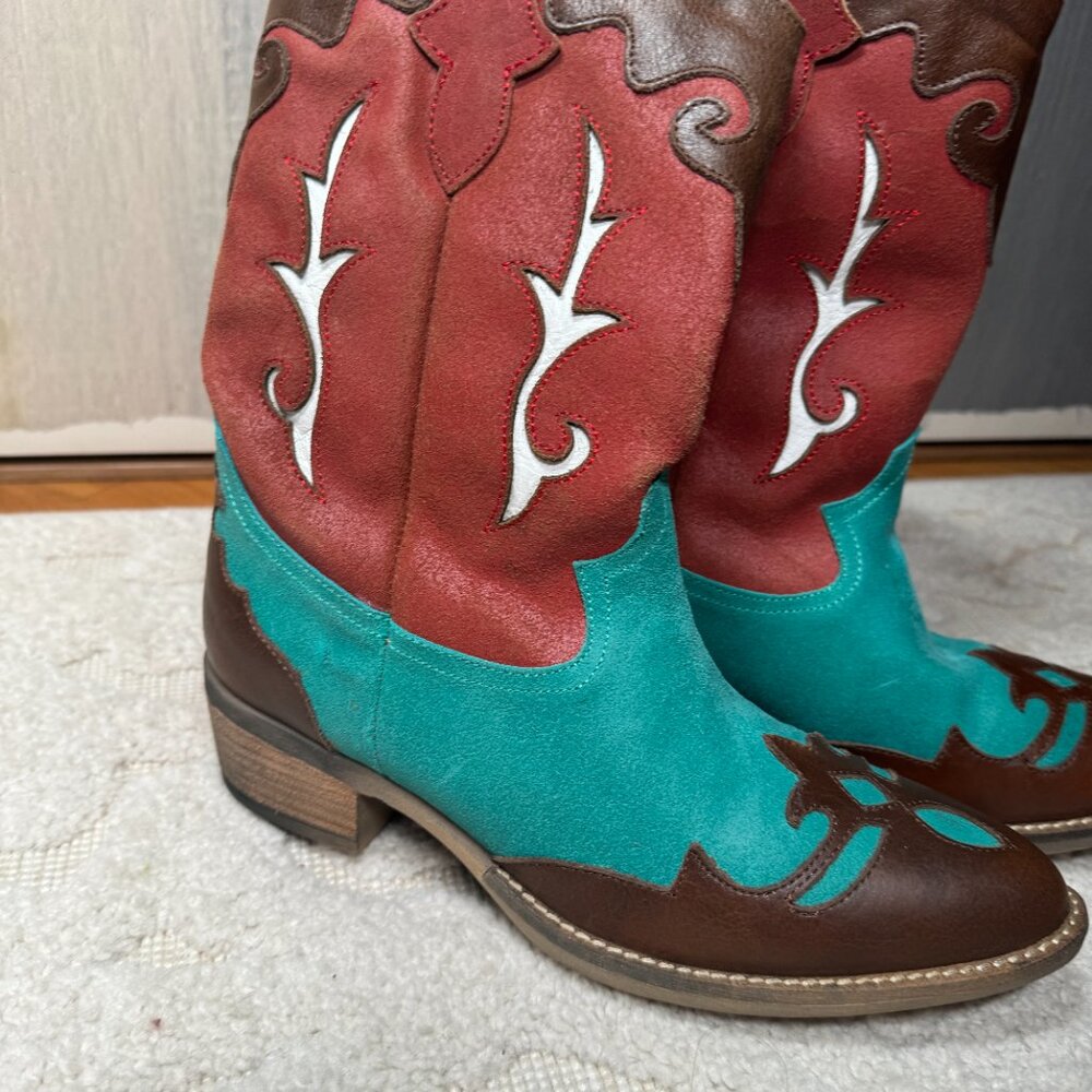 Matisse turquoise drifter cowboy‎ like 1883 Boot Size 7 1/2 EE - Picture 2 of 9